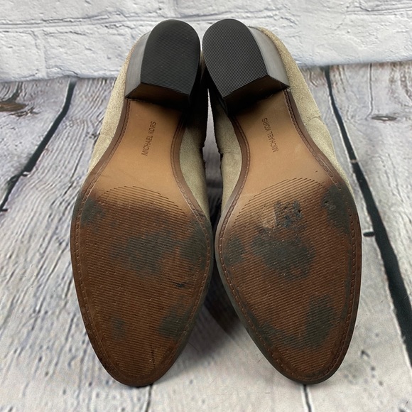 MICHEAL KORS Tan Suede High Heel Slip On Ankle Boots - Picture 13 of 17